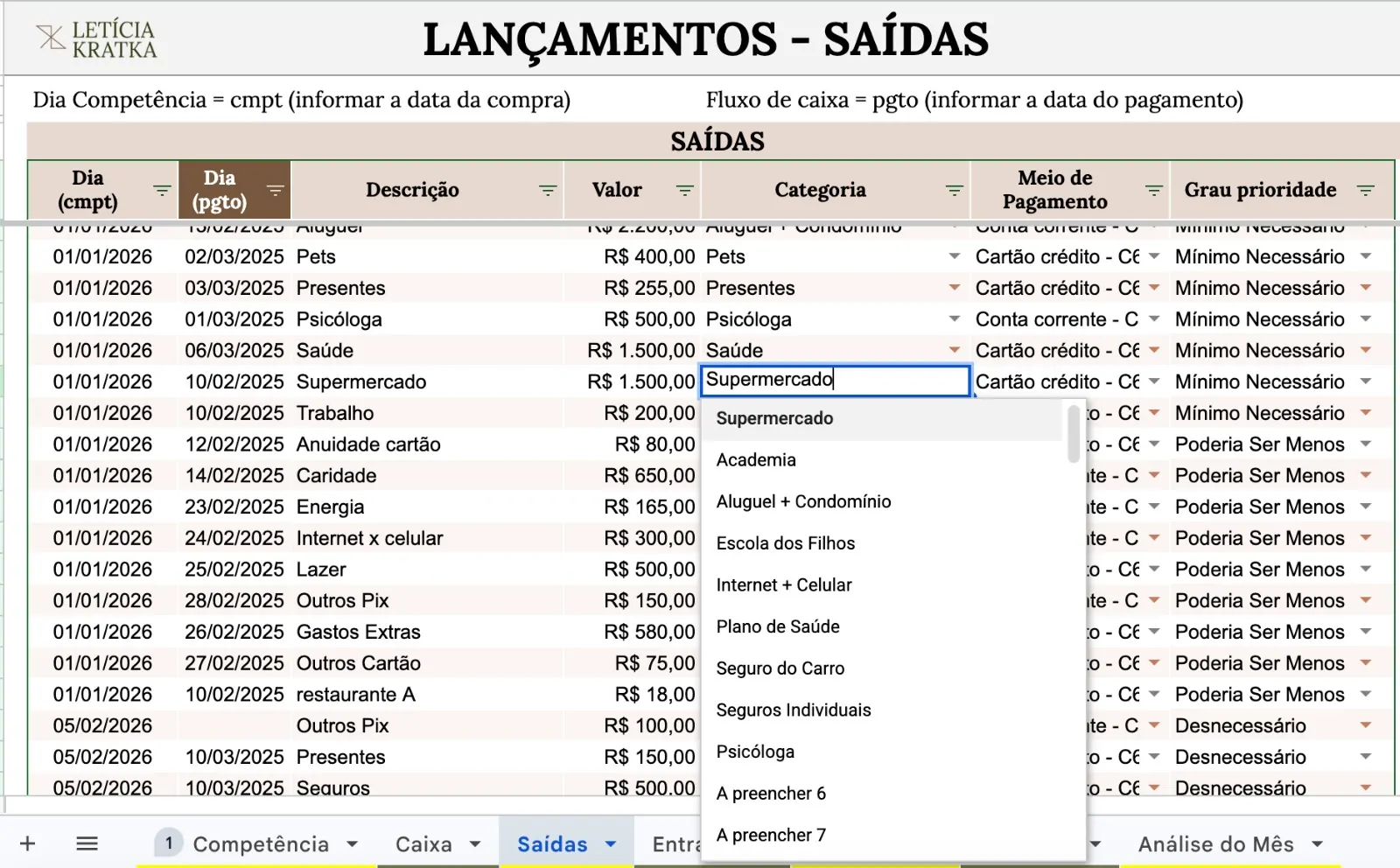saidas